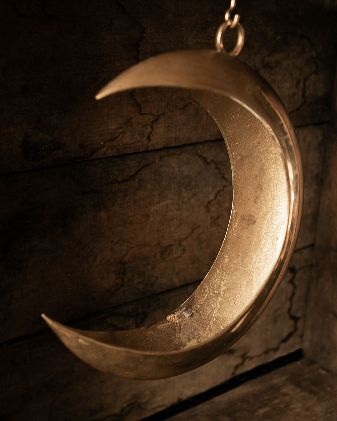 Vintage Brass Moon Hanger