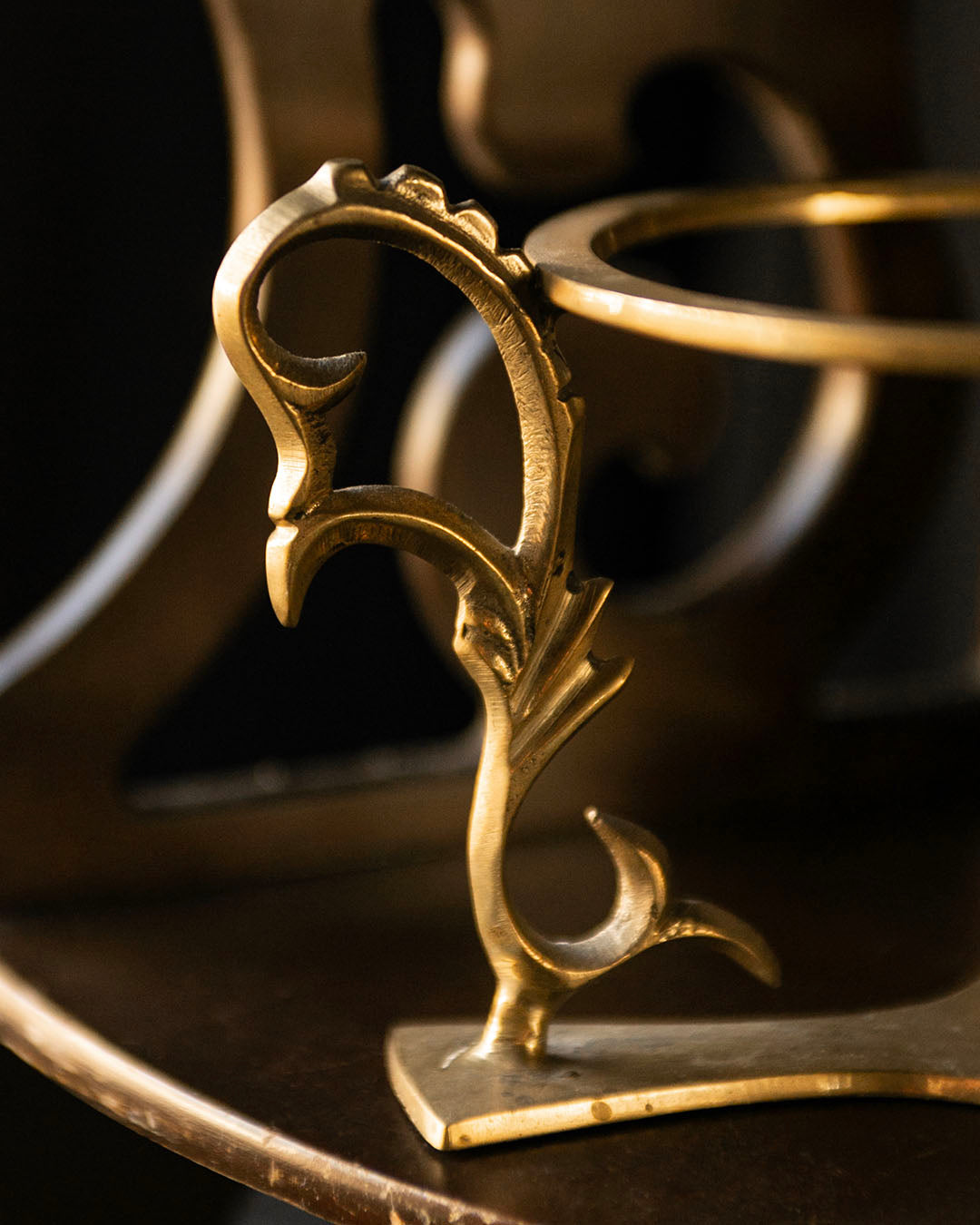 Brass Crystal Ball Holder