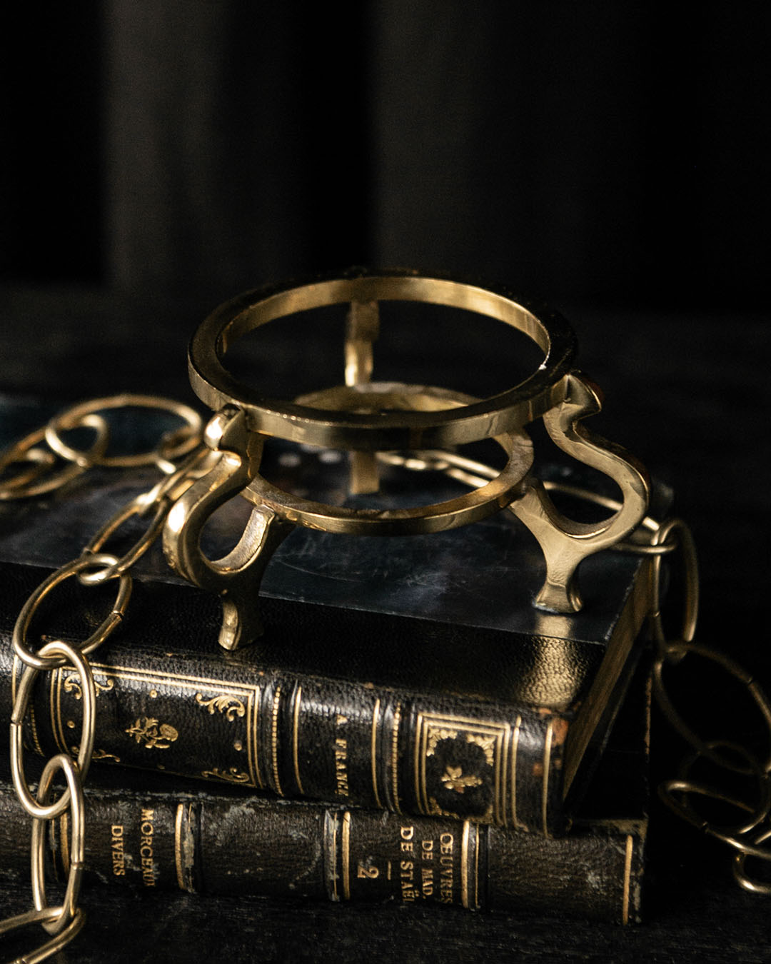 Brass Crystal Ball Holder