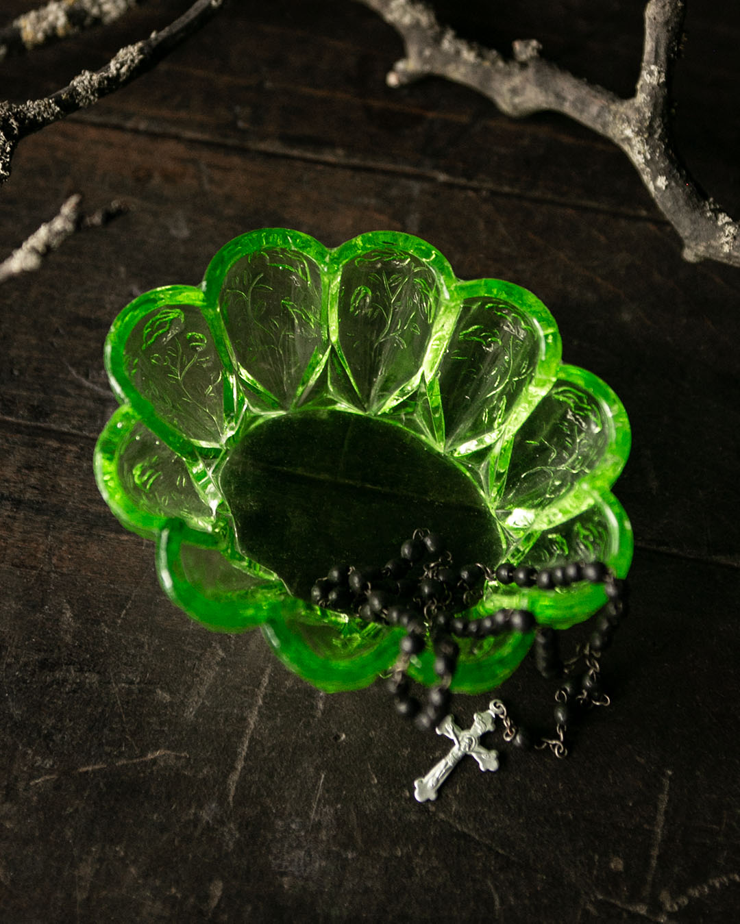 Uranium Glass Dish