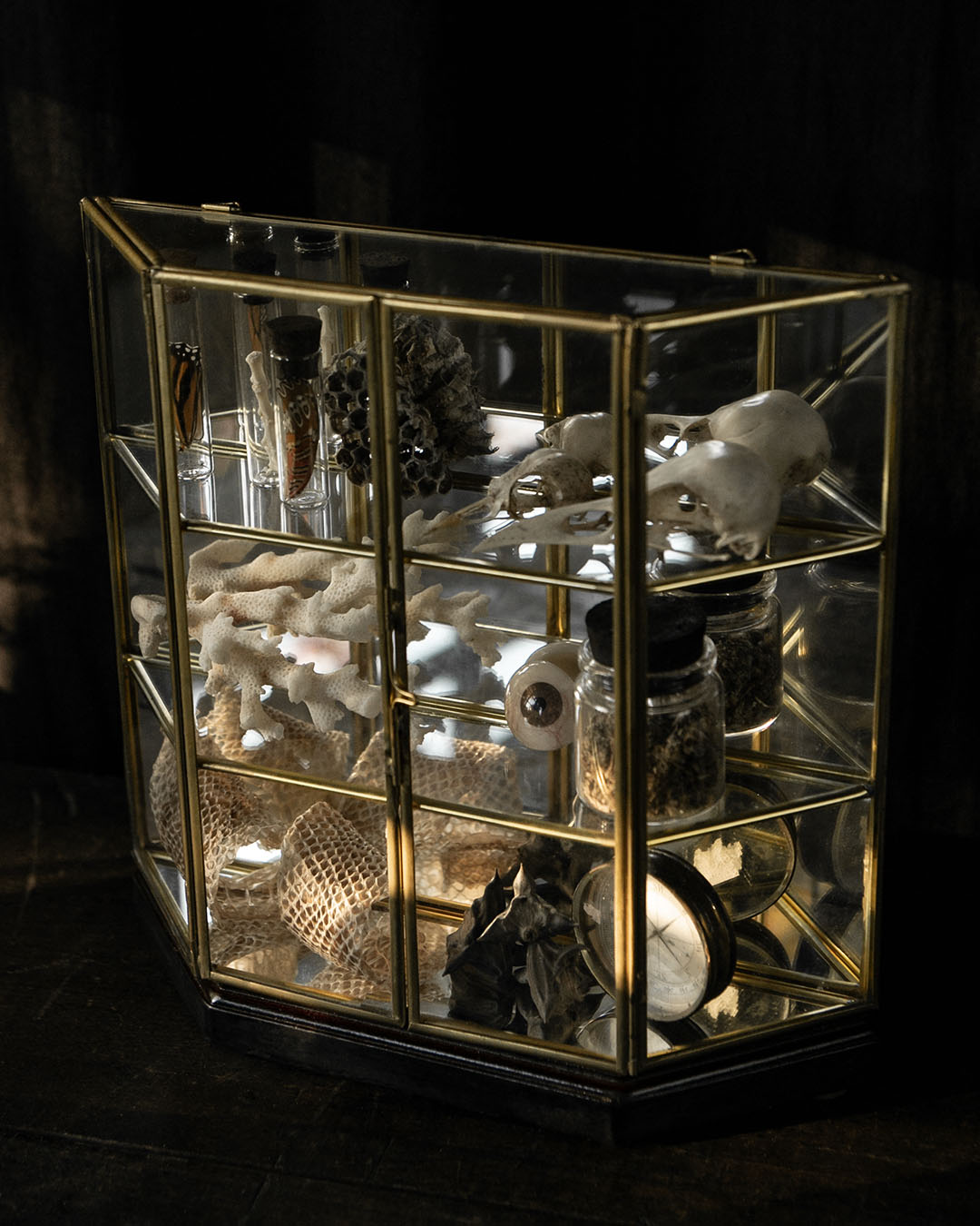 Brass & Glass Curio Cabinet