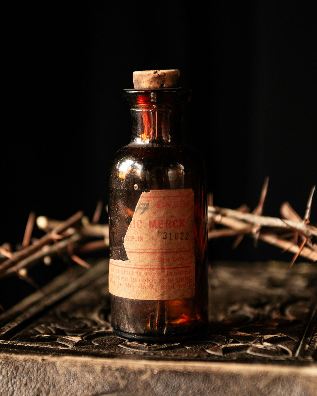 Antique Amber Bottle