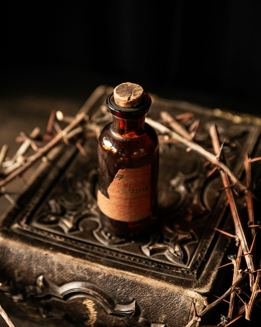 Antique Amber Bottle