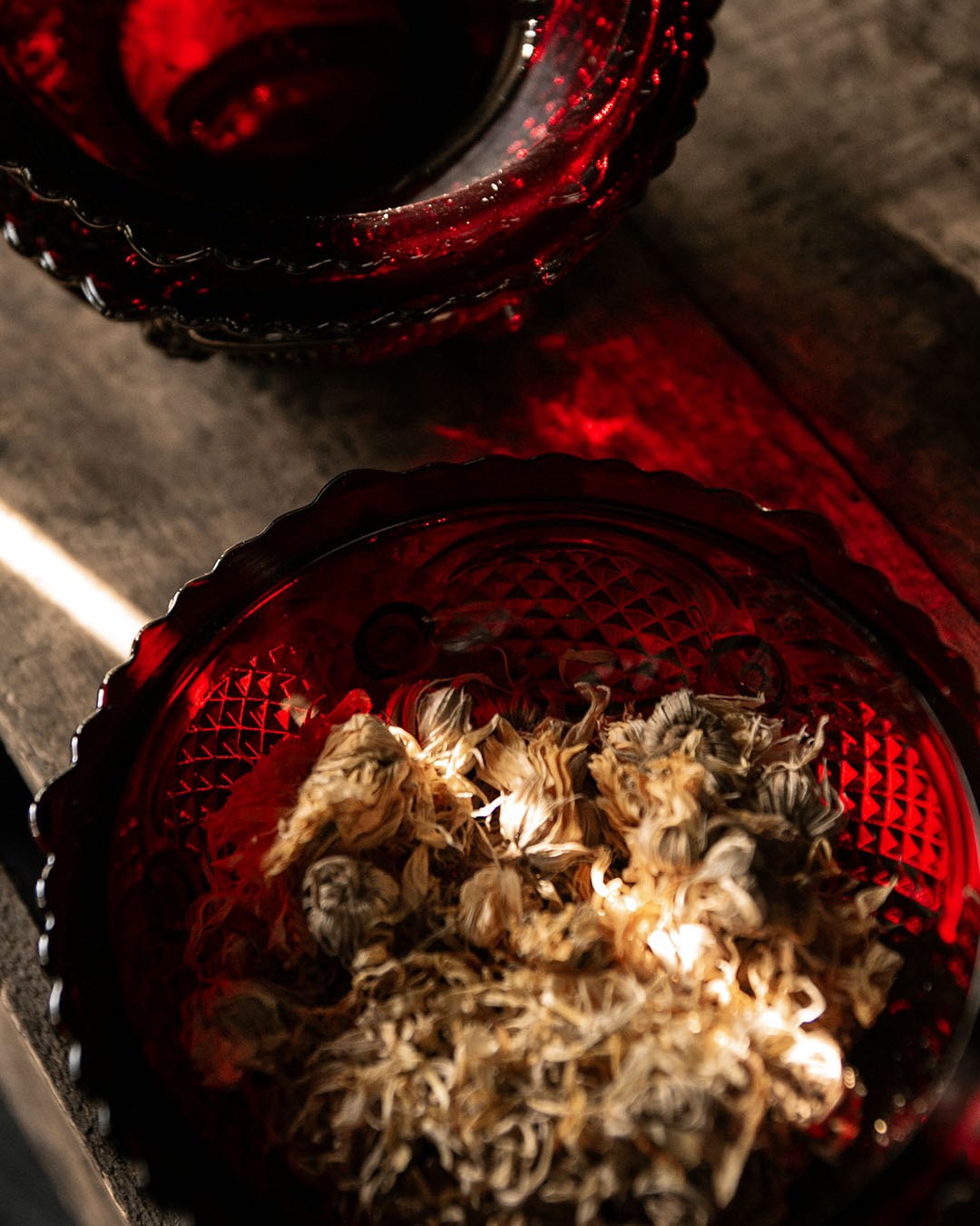 Red Glass Dishes