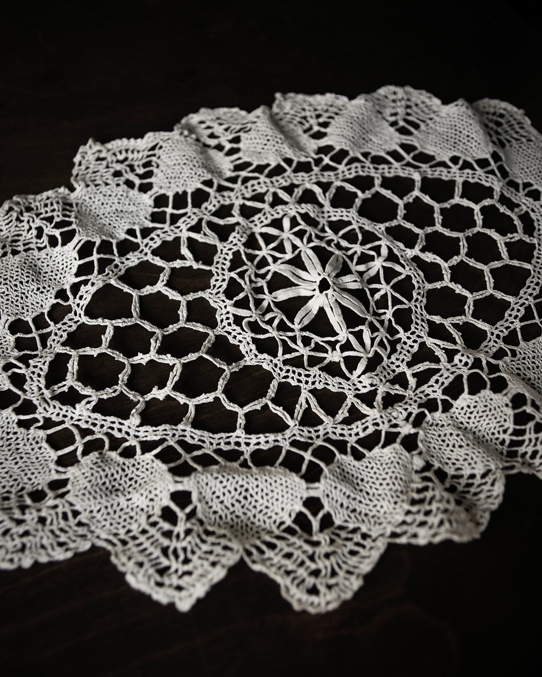 Eye Shaped Vintage Doily