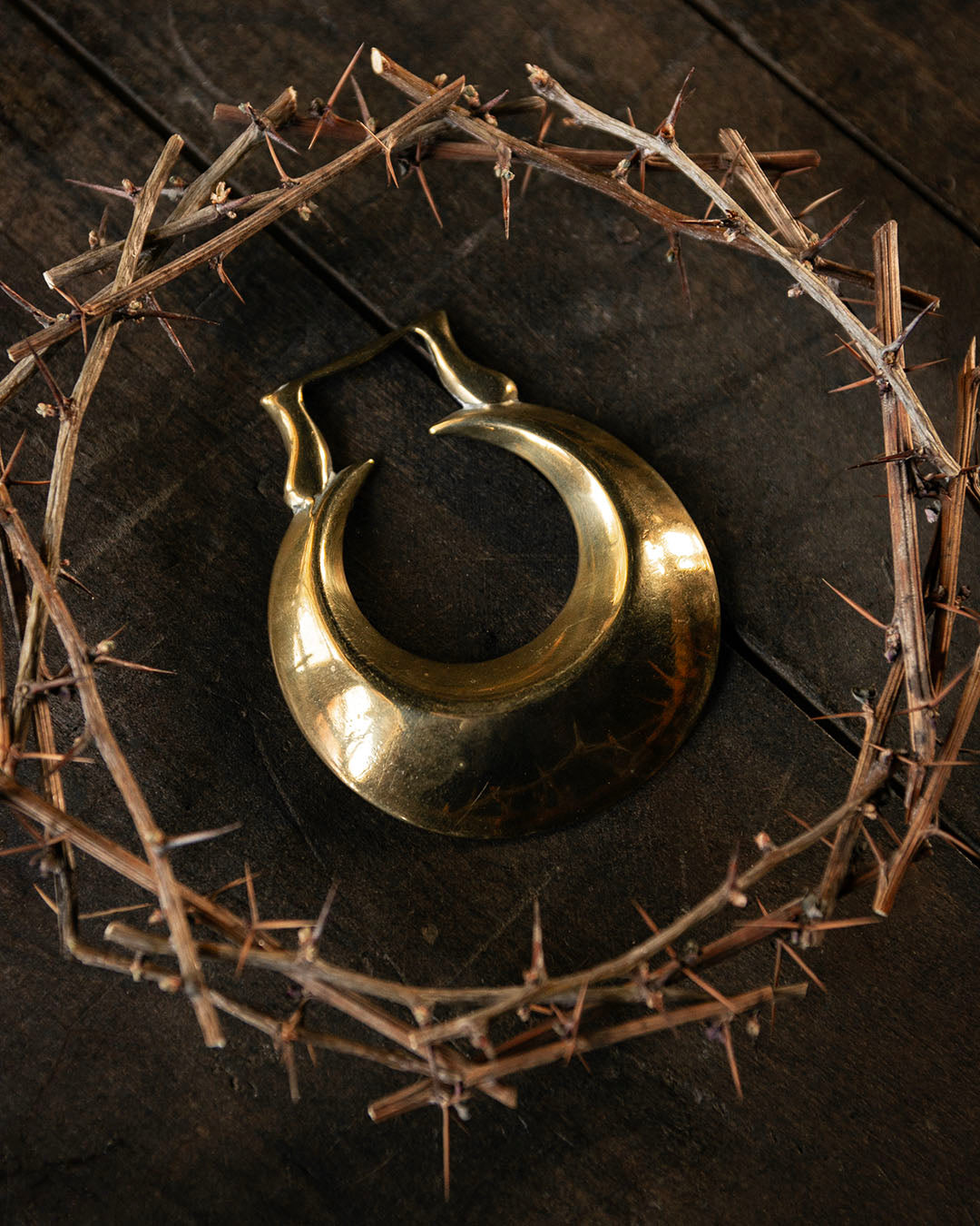 Crescent Moon Horse Brass