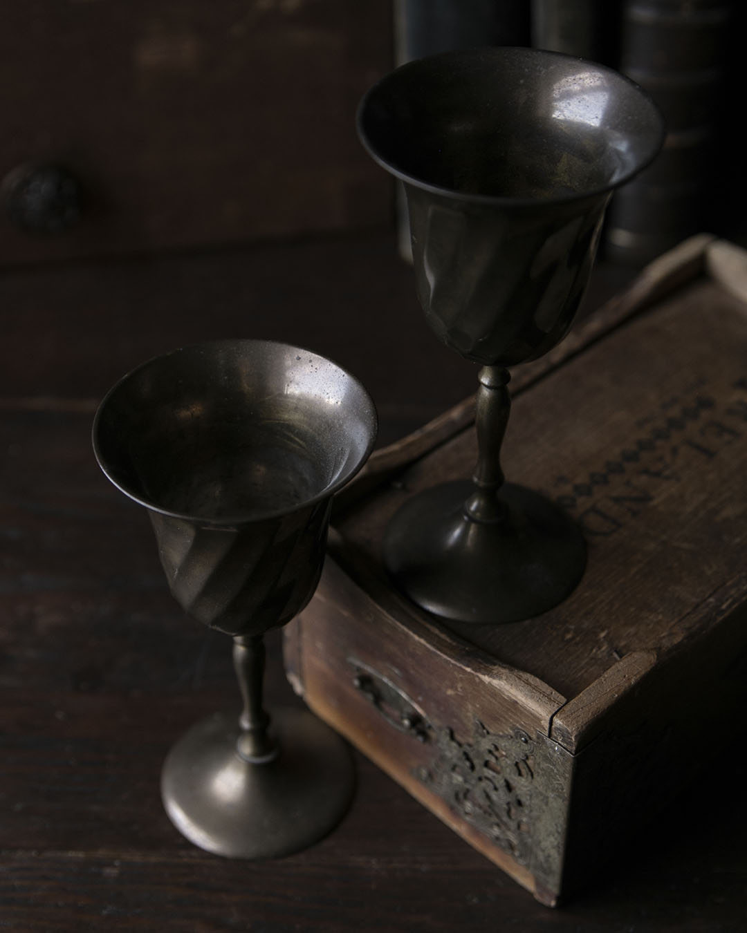 Vintage Brass Goblets