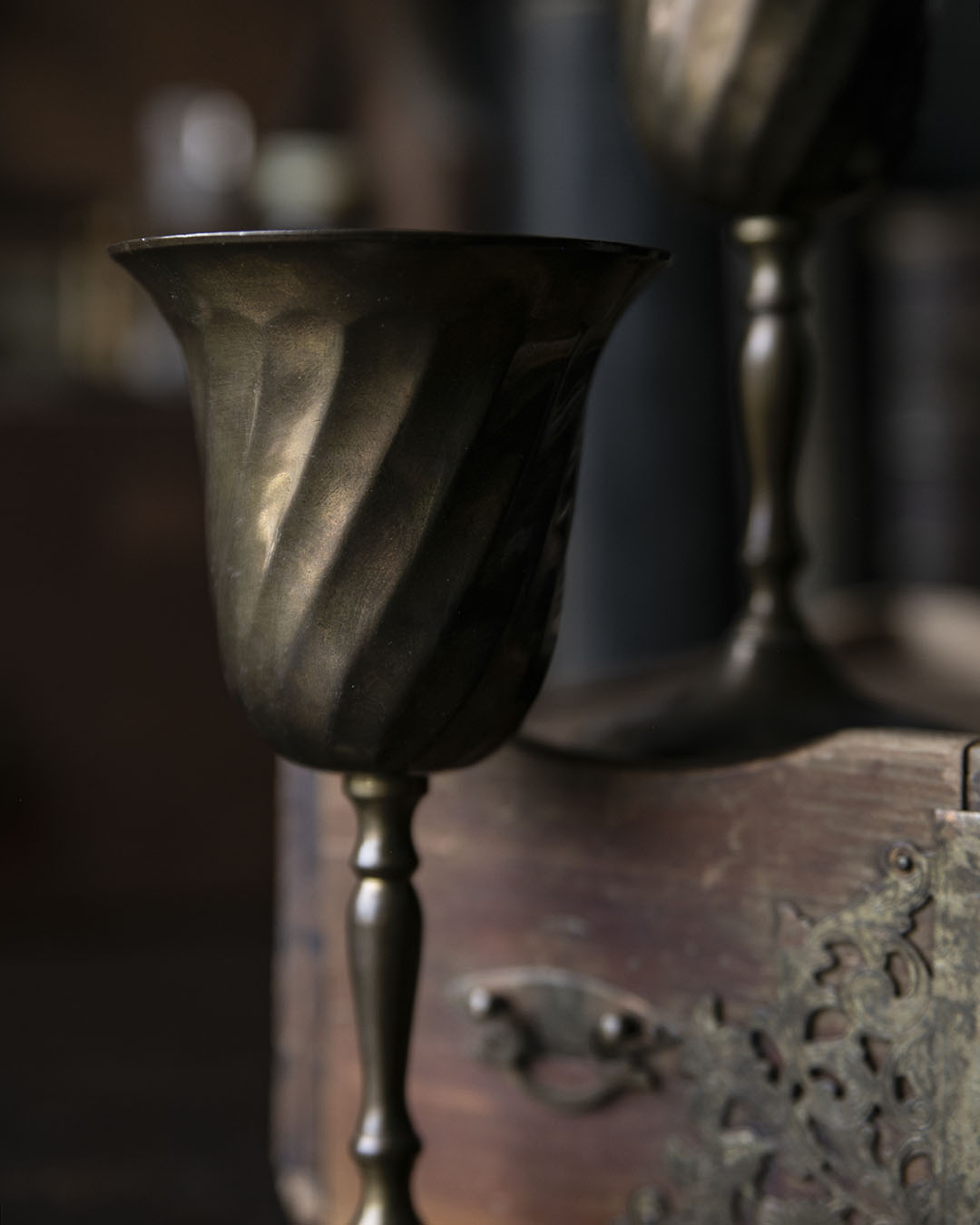Vintage Brass Goblets