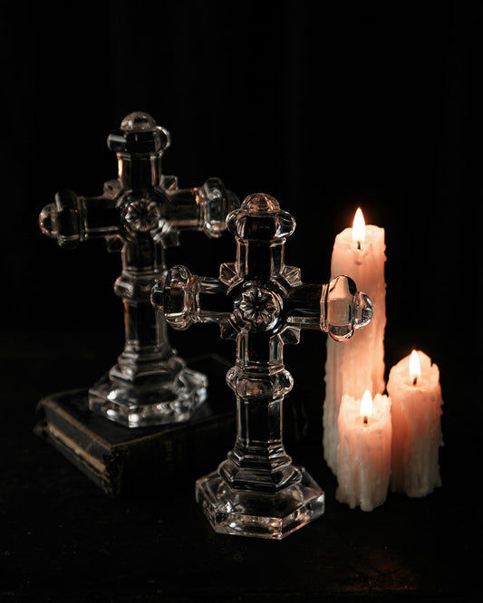 Vintage Glass Cucifixes