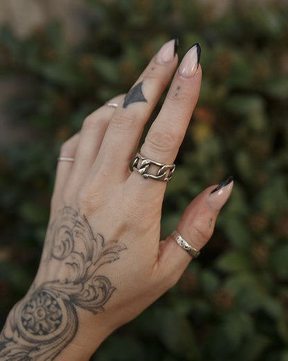 Sterling Silver Chain Ring