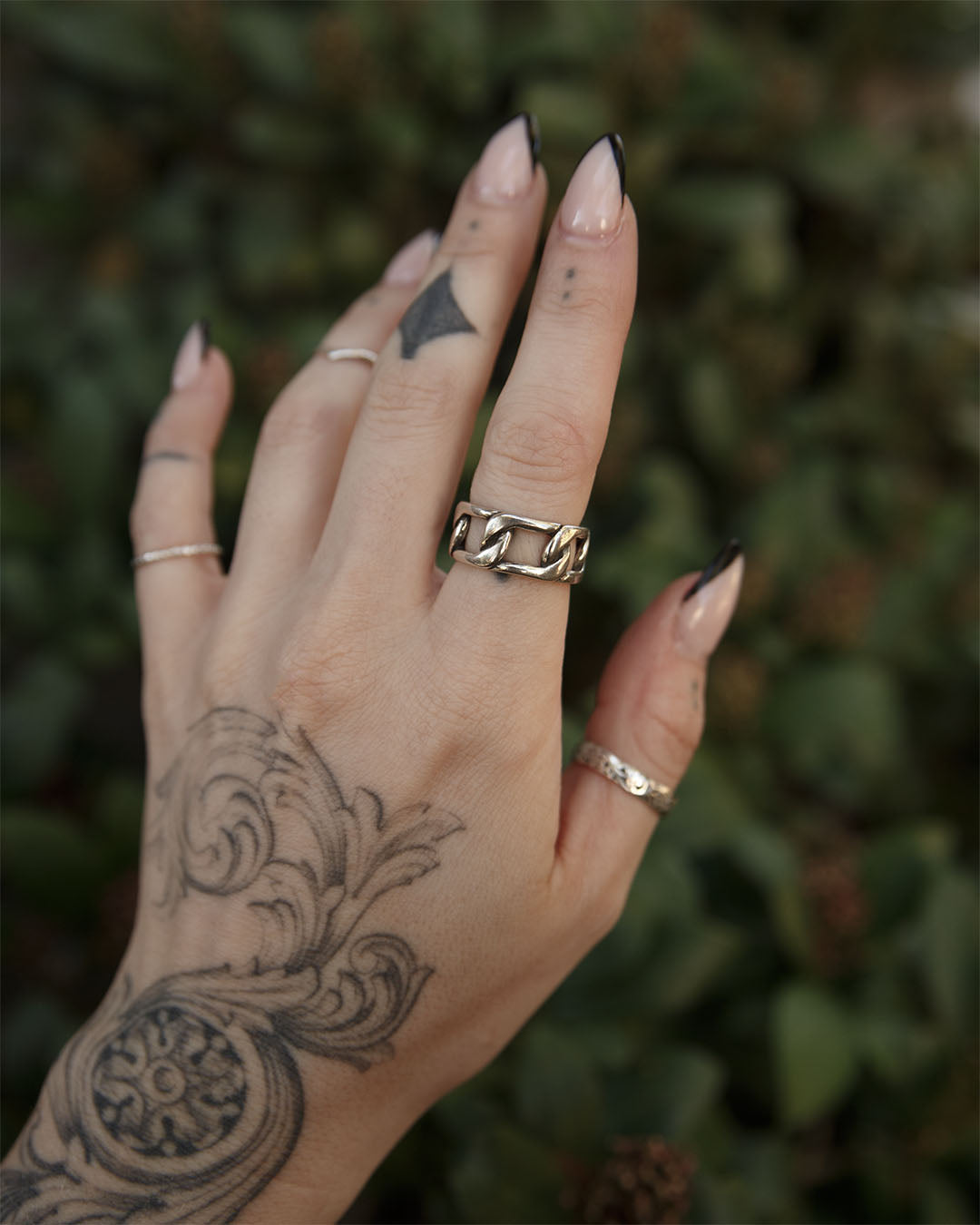 Sterling Silver Chain Ring