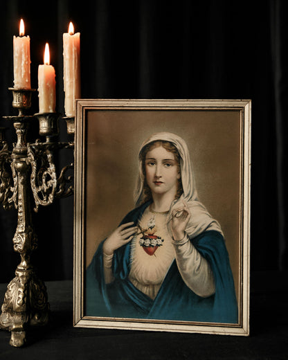 Vintage Virgin Mary Print
