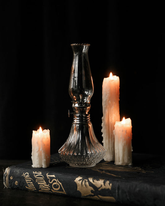 Vintage Glass Oil Lamp