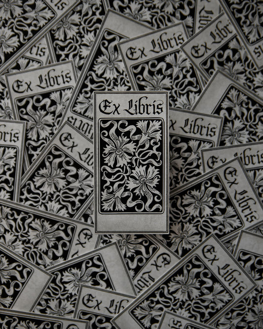 Ex Libris Book Plate Stickers 3 Pack