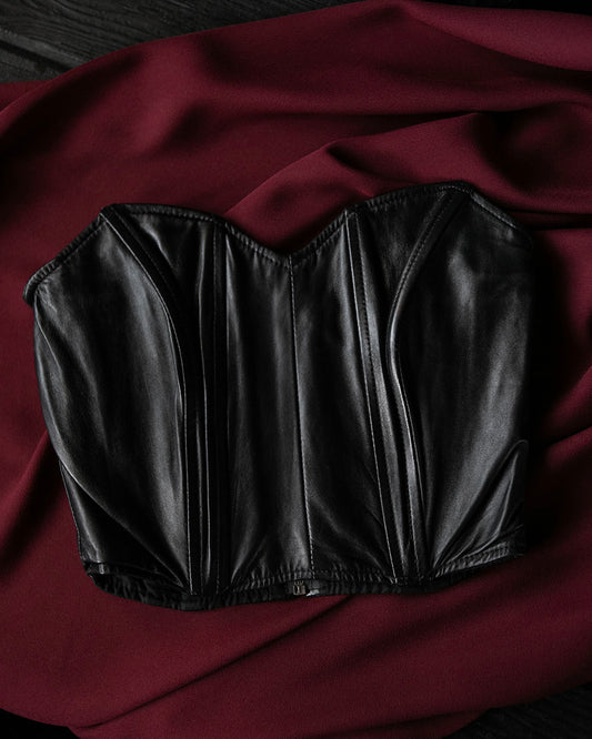 Vintage Leather Corset/Bustier