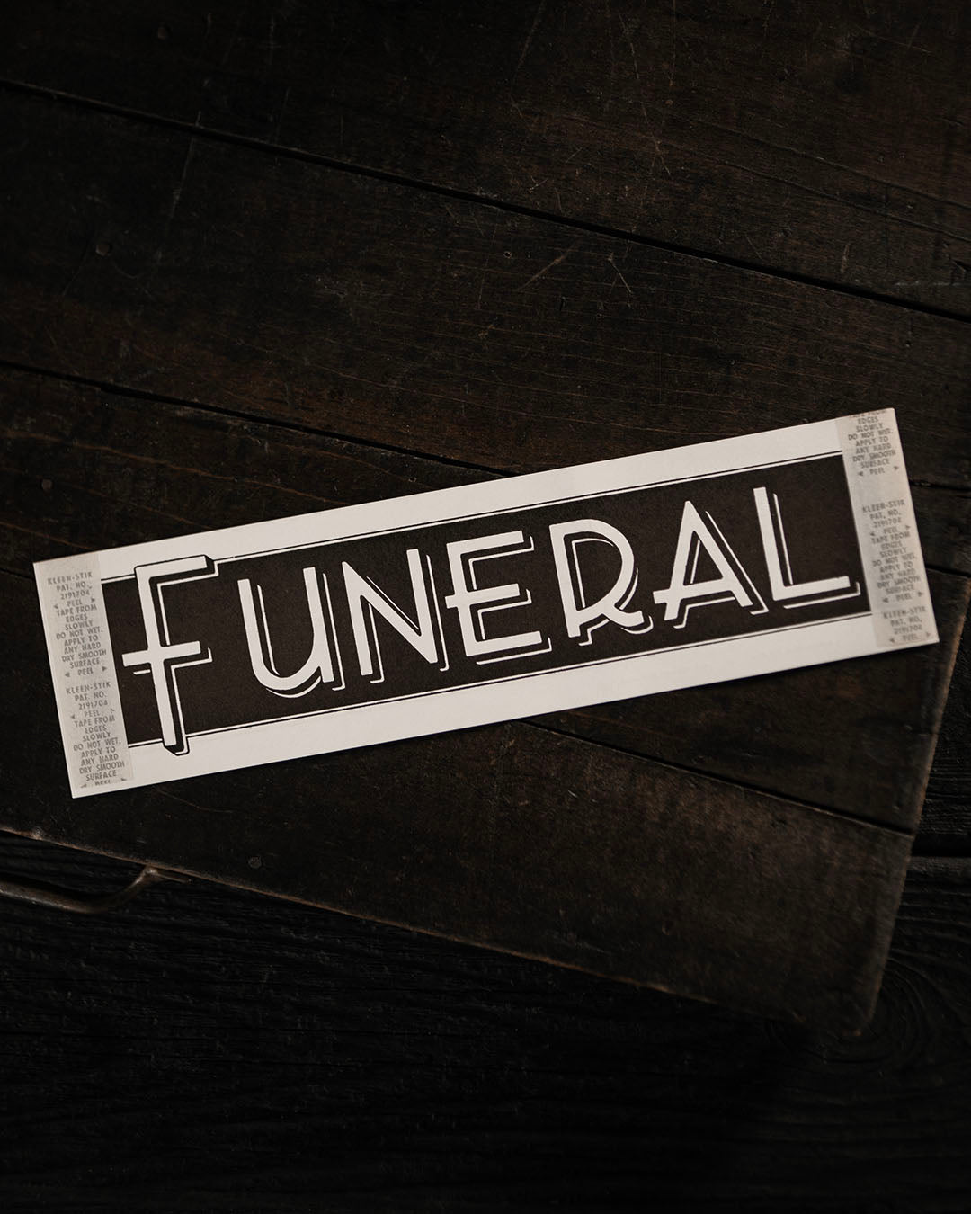 Vintage Funeral Car Sticker