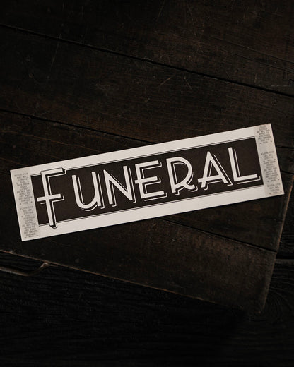 Vintage Funeral Car Sticker