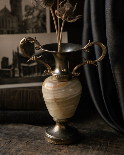 Onyx & Brass Vase