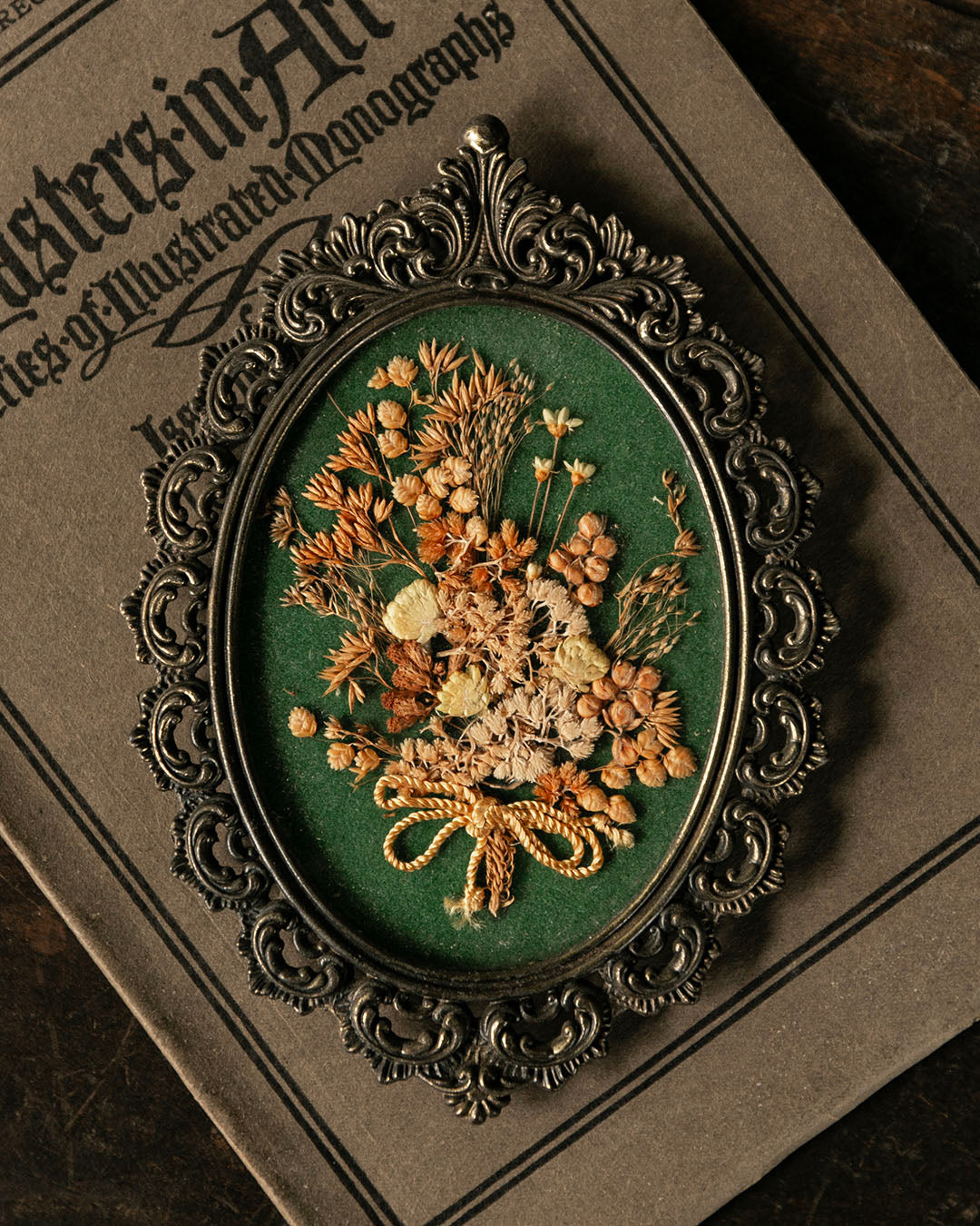 Pressed Flowers in Vintage Frame