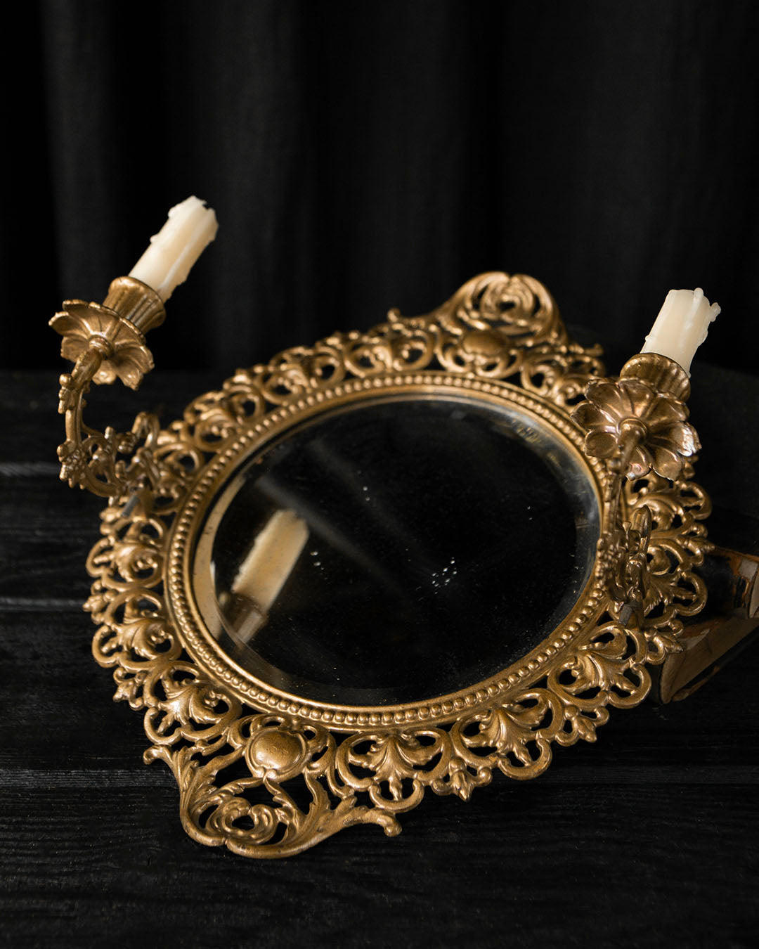 Ornate Mirror & Candle Sconces
