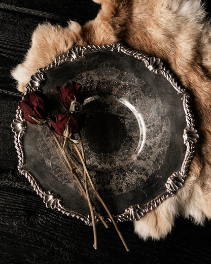 Large Ornate Silver Dish