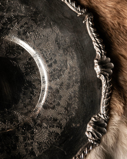 Large Ornate Silver Dish