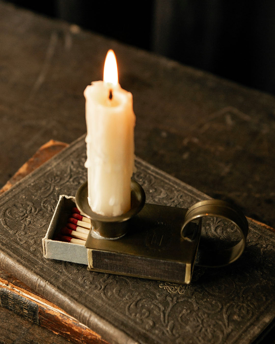 Matchbox Holder Candlestick