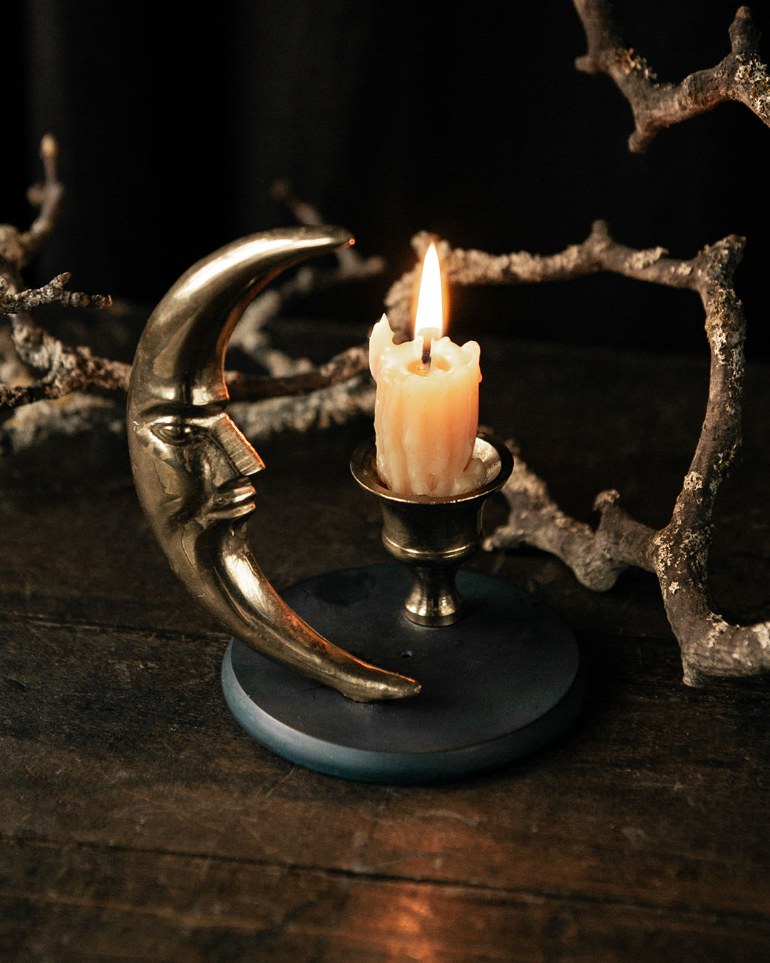 Crescent Moon Candle Holder