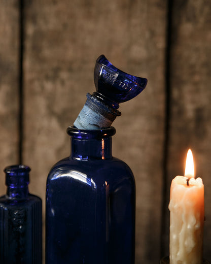 Cobalt Bottle with Eye Wash