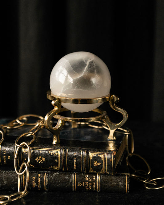 Brass Crystal Ball Holder