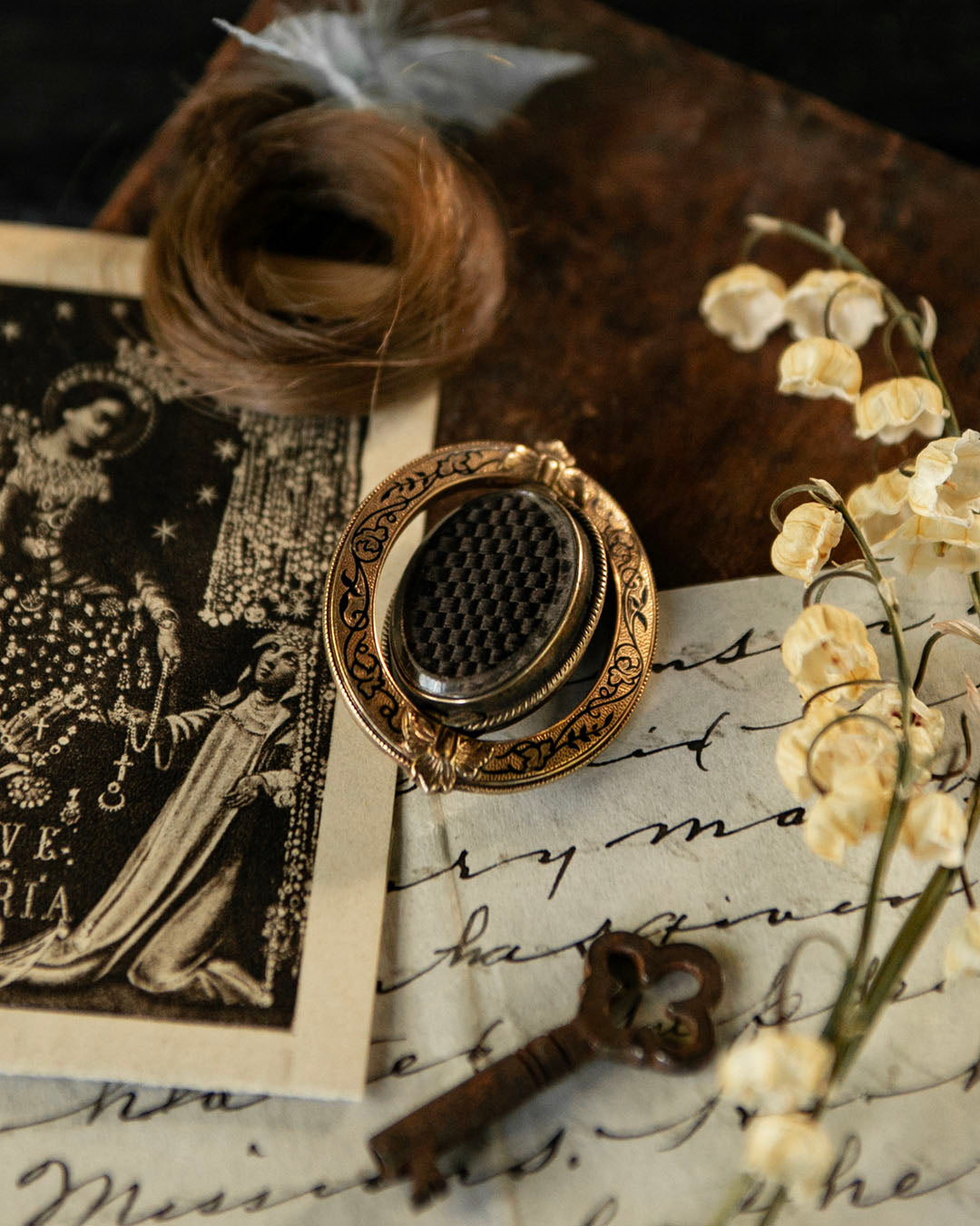 Mourning Hair Pendant