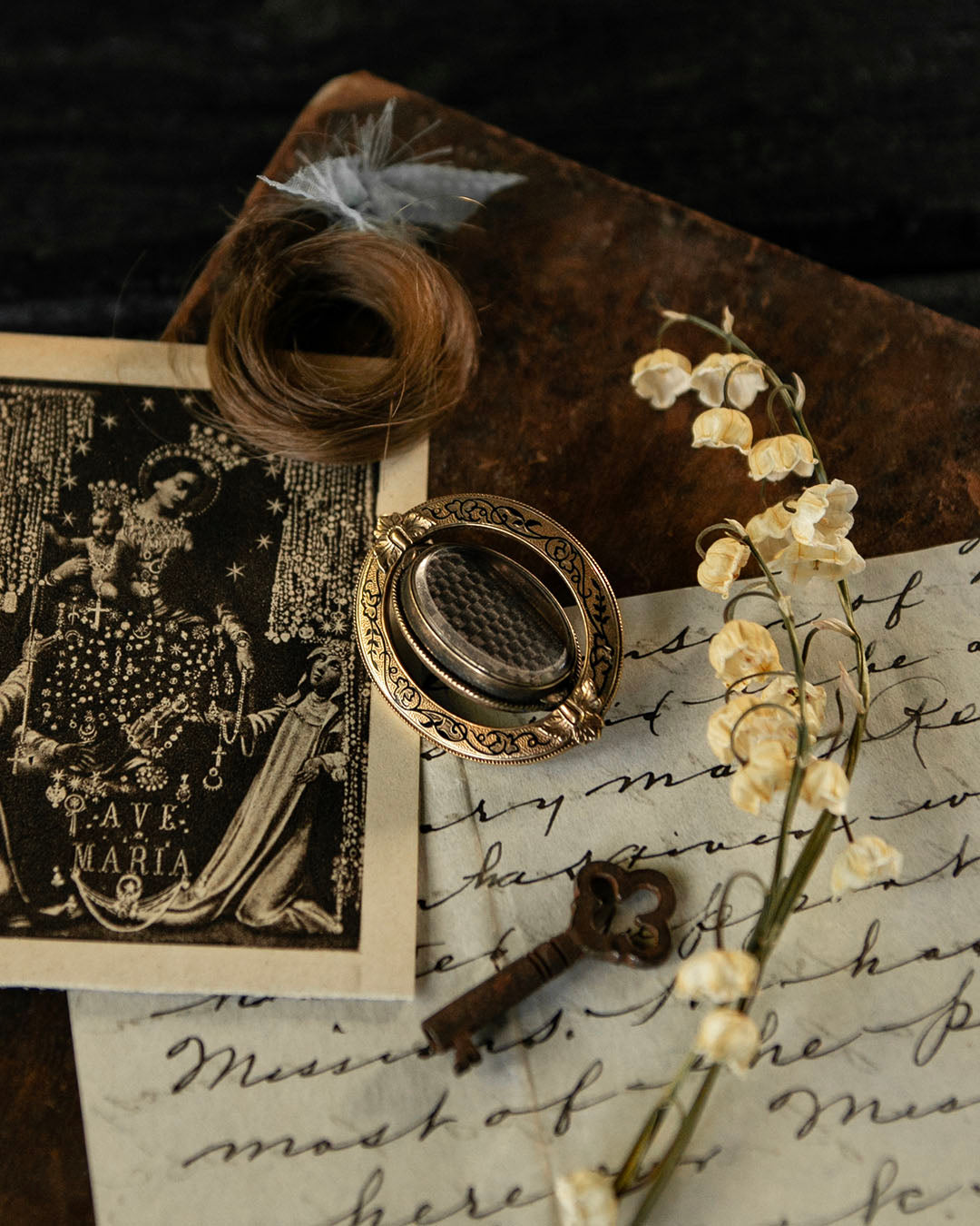 Mourning Hair Pendant