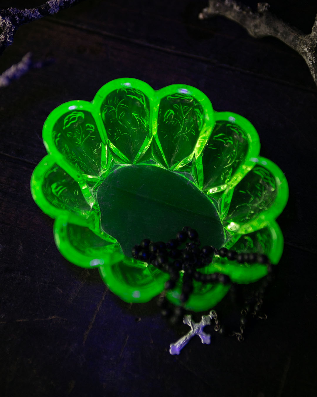 Uranium Glass Dish