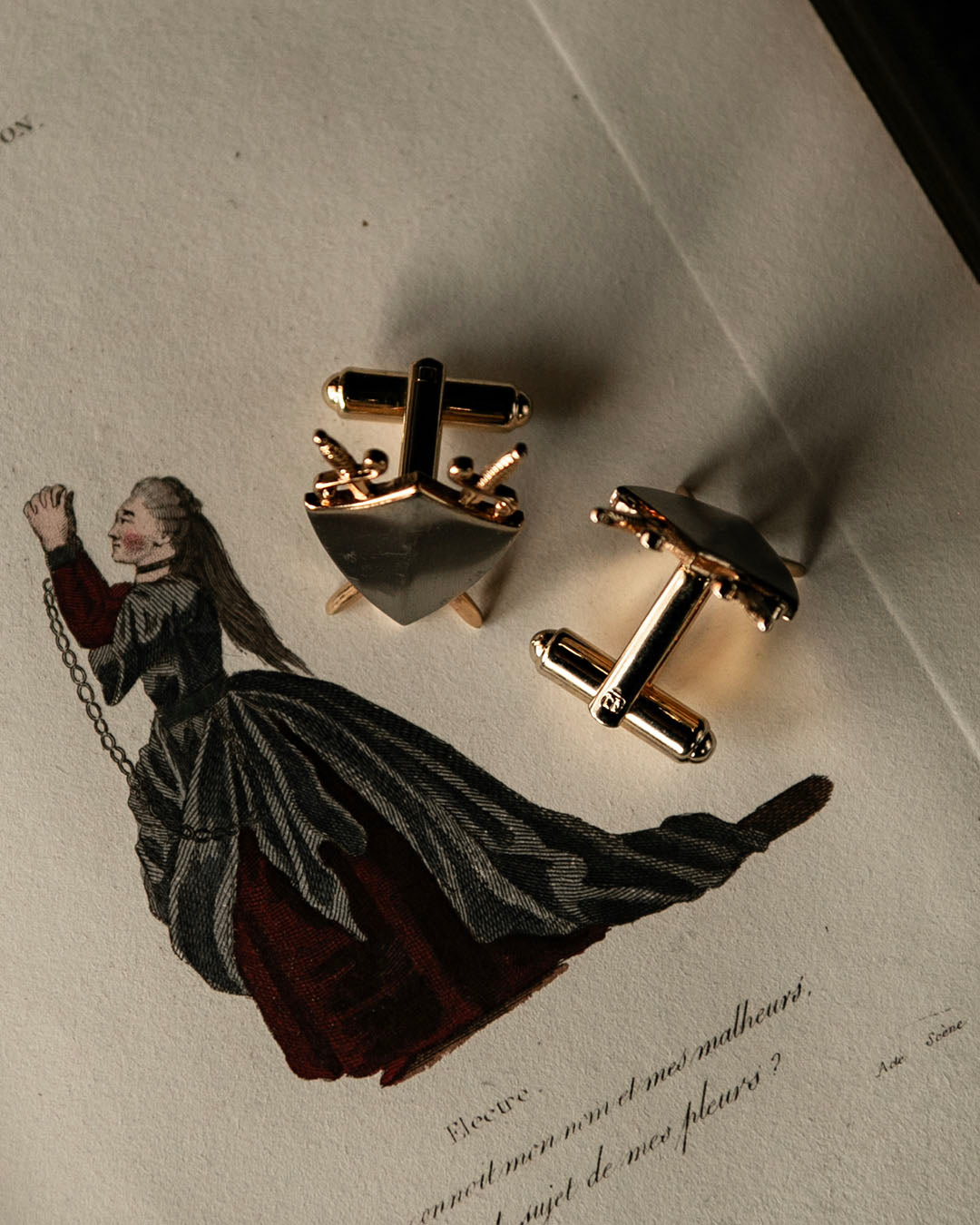 Vintage Shield Cuff Links