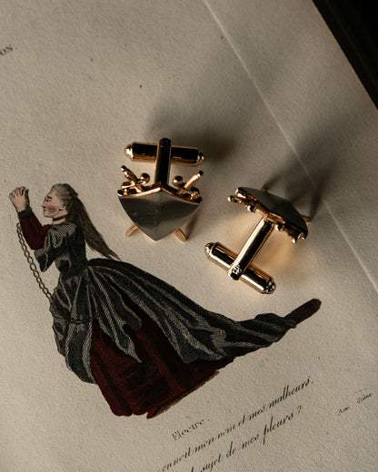 Vintage Shield Cuff Links