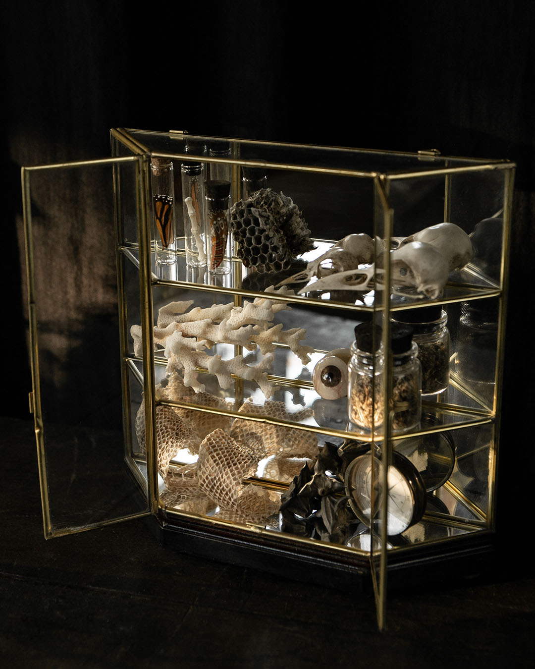 Brass & Glass Curio Cabinet