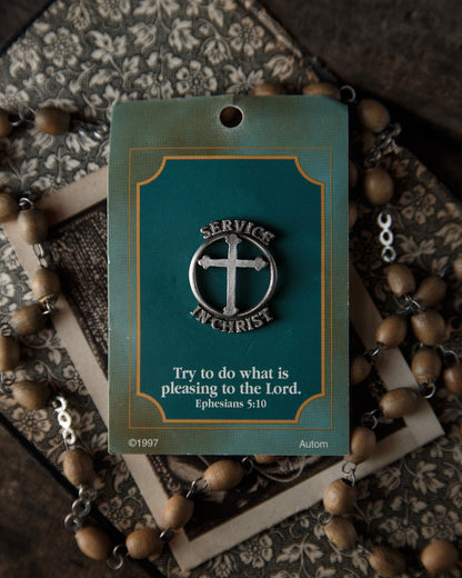 Vintage 'Service in Christ' Pin
