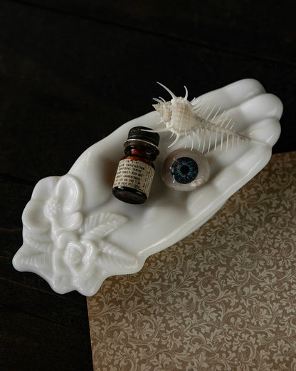 Milk Glass Hand Dish