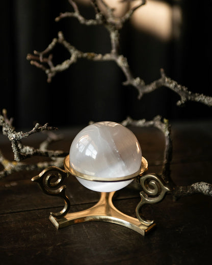 Brass Crystal Ball Stand