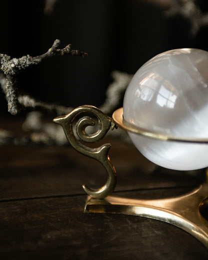 Brass Crystal Ball Stand