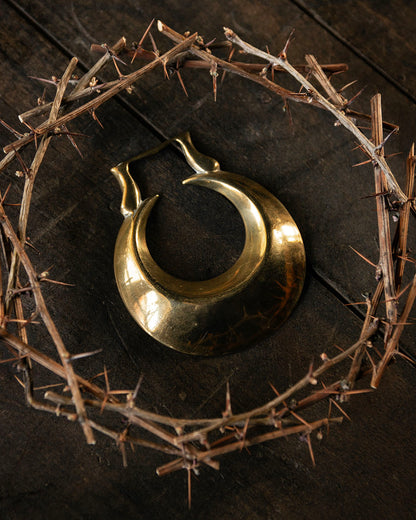 Crescent Moon Horse Brass